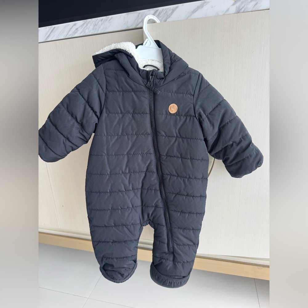 H&M Black Quilted Kids Footie